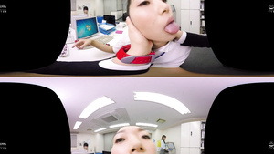 Virtual reality with three Asian babes (POV foursome)