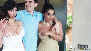 Yasmina Khan and Aaliyah Yasin hot threesome sex