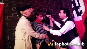 Two Raunchy Blond hair babes Got Their Booties Copulated By Two Provocative