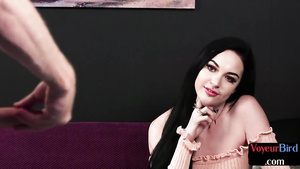 Stunning takling voyeur teases guy