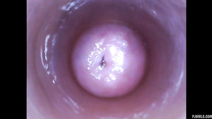 Kira with Internal Slit Camera Showing Us the Insides of Her Vagina