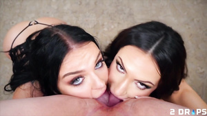 Kinky sluts double rimjob POV