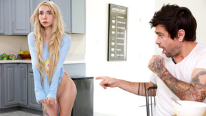 Blond eighteen years old stepsis pranks hung stepbro