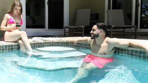 Petite 18-years-old stepsis has crush on stepbro