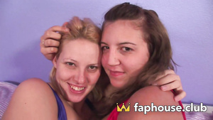 Two Exciting Coeds Take On a Big Black Male pole for an