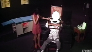 Petite Brunette Surrenders to Vintage Face-Sitting Ecstasy