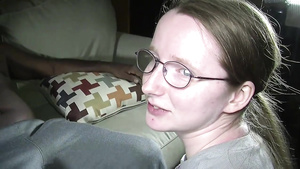 Lush ass brown haired chick deepthroats big black dick to erect it